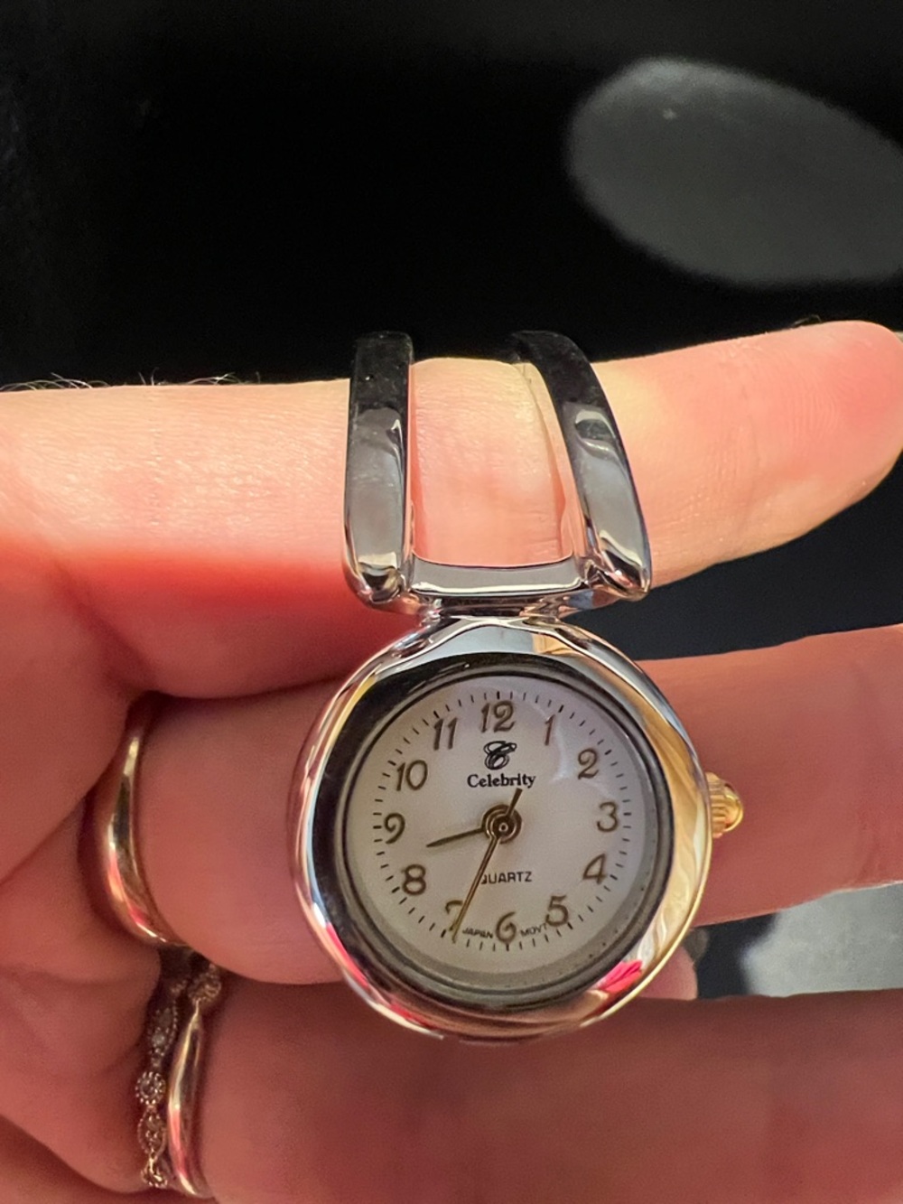 2/$20 Silver-Tone Bracelet watch with Pink Rose Stone Accent - Picture 4 of 5